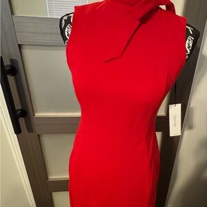 Calvin Klein Red Midi Dress Elegant and Timeless. New with tags!